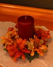 6" Zinnia & Wild Daisy Candle Ring