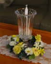 9" Daisy & Zinnia Candle Ring