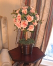Peach Rose Topiary