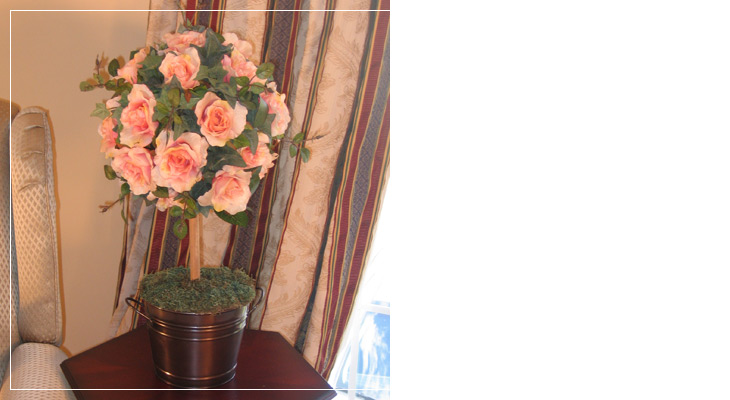 Pink Rose Topiary
